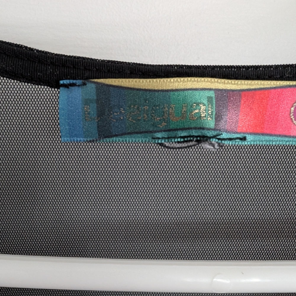 Desigual Colorblock Label Top with Teal, Gold and Pink Accents - Picture 4 of 7